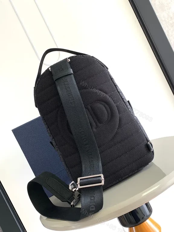 View 3 of Navy Monogram Backpack: Couture Everyday Carry
