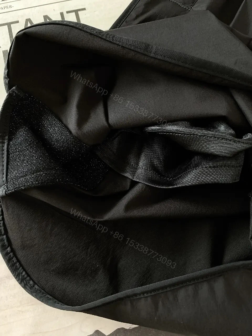 View 5 of Black Nylon Drawstring Shorts - Burberry Style Utility Short