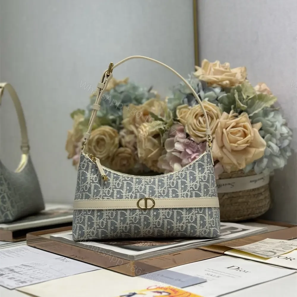 高仿Dior*Montaigne系列S238M925米色印花腋下包Mini免檢版 — view 1