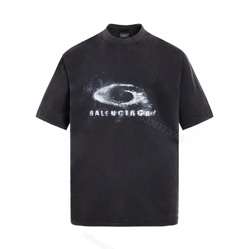 Black Cotton Graphic Tee / Elevated Streetwear / Subtle Luxe Print T-Shirt — view 1