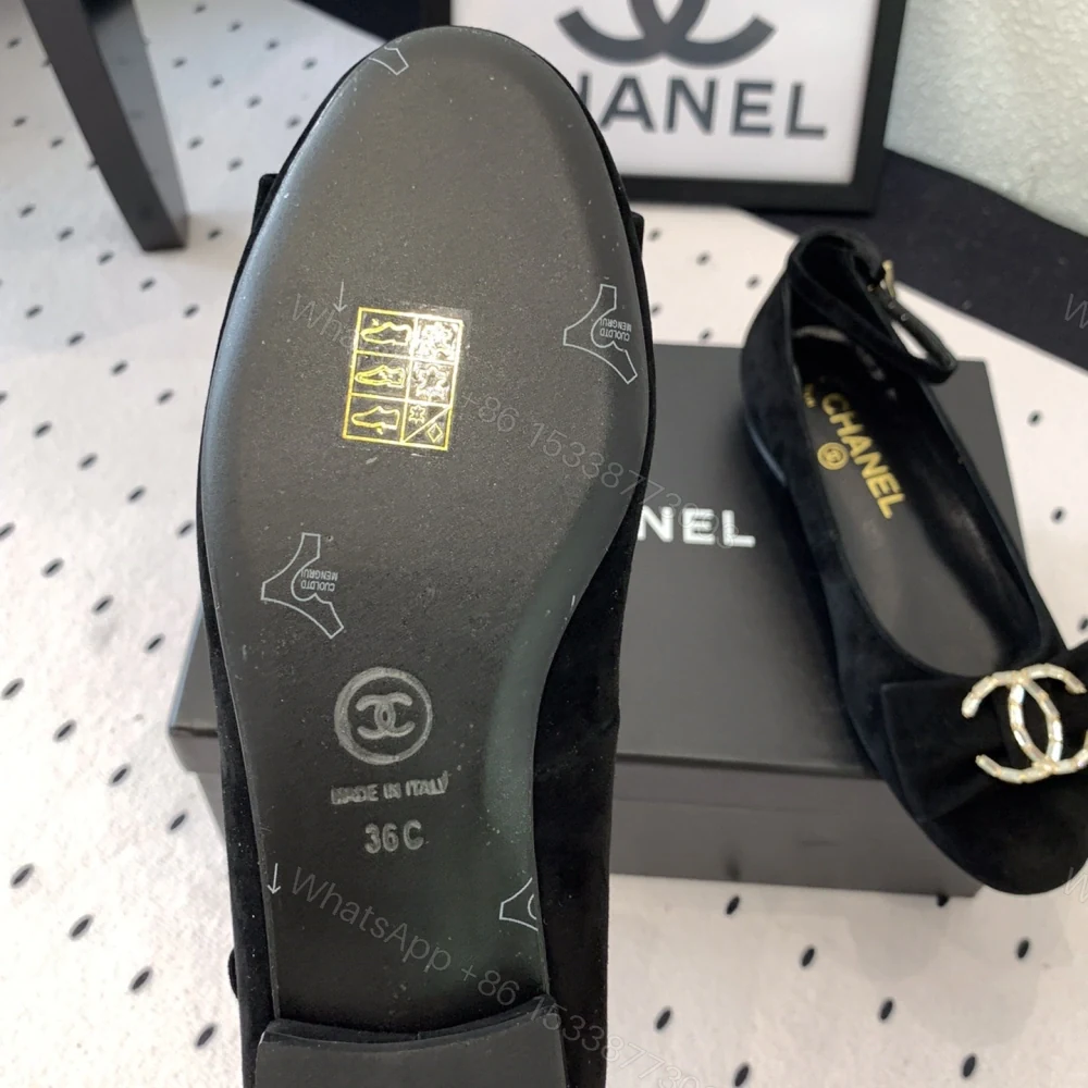 View 9 of 高仿Chanel*24K系列G46022B絲絨塔扣瑪麗珍鞋黑色免檢版
