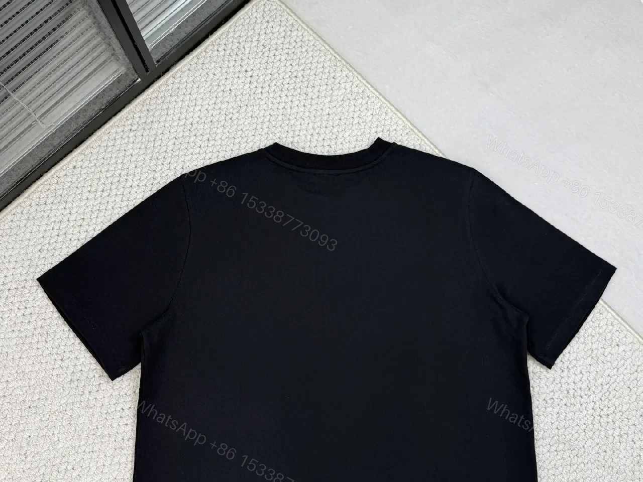 View 2 of [N/A] Bold Navy Cotton Tee with Gold Logo Graphic