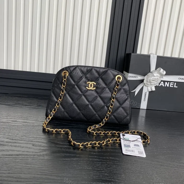 Quilted Black Leather Mini Crossbody â€“ Chanel-Inspired Luxury — view 1