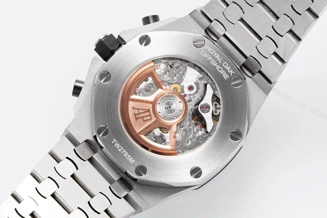 View 8 of JF Factory Audemars Piguet Royal Oak Offshore Stainless Steel Bracelet Watch with Black Dial and 4404 Chronograph Movement