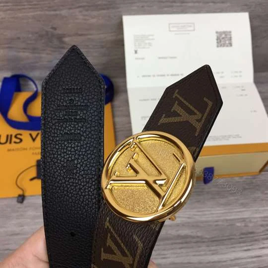 View 8 of LOUIS VUITTON MONOGRAM LV CIRCLE LOGO 35MM REVERSIBLE BELT – B154