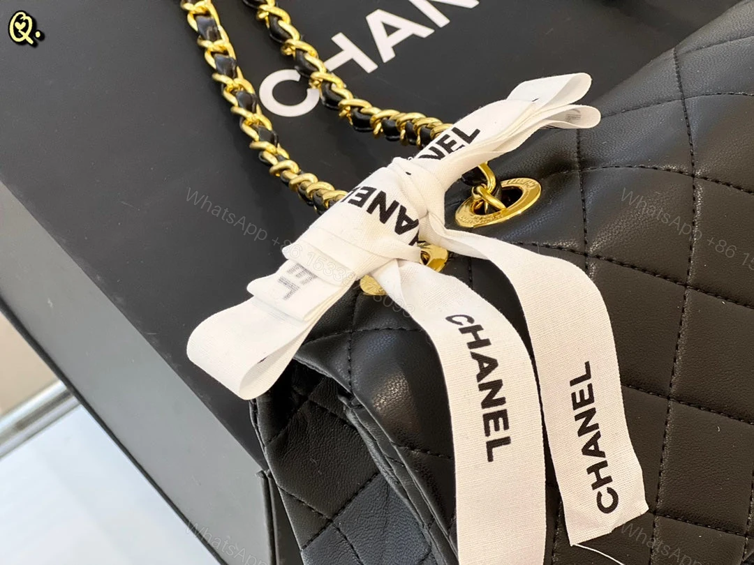 View 3 of Chanel Classic Flap Bag Medium Black Gold