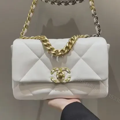 View 5 of CHANEL 19 Bag Small White
