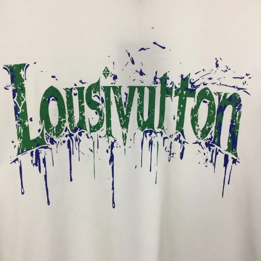 View 4 of Drip Print Graphic Tee – Luxury Streetwear Essential Tee