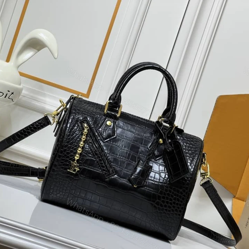 View 2 of Louis Vuitton Speedy Satchel Bag Black 25Cm