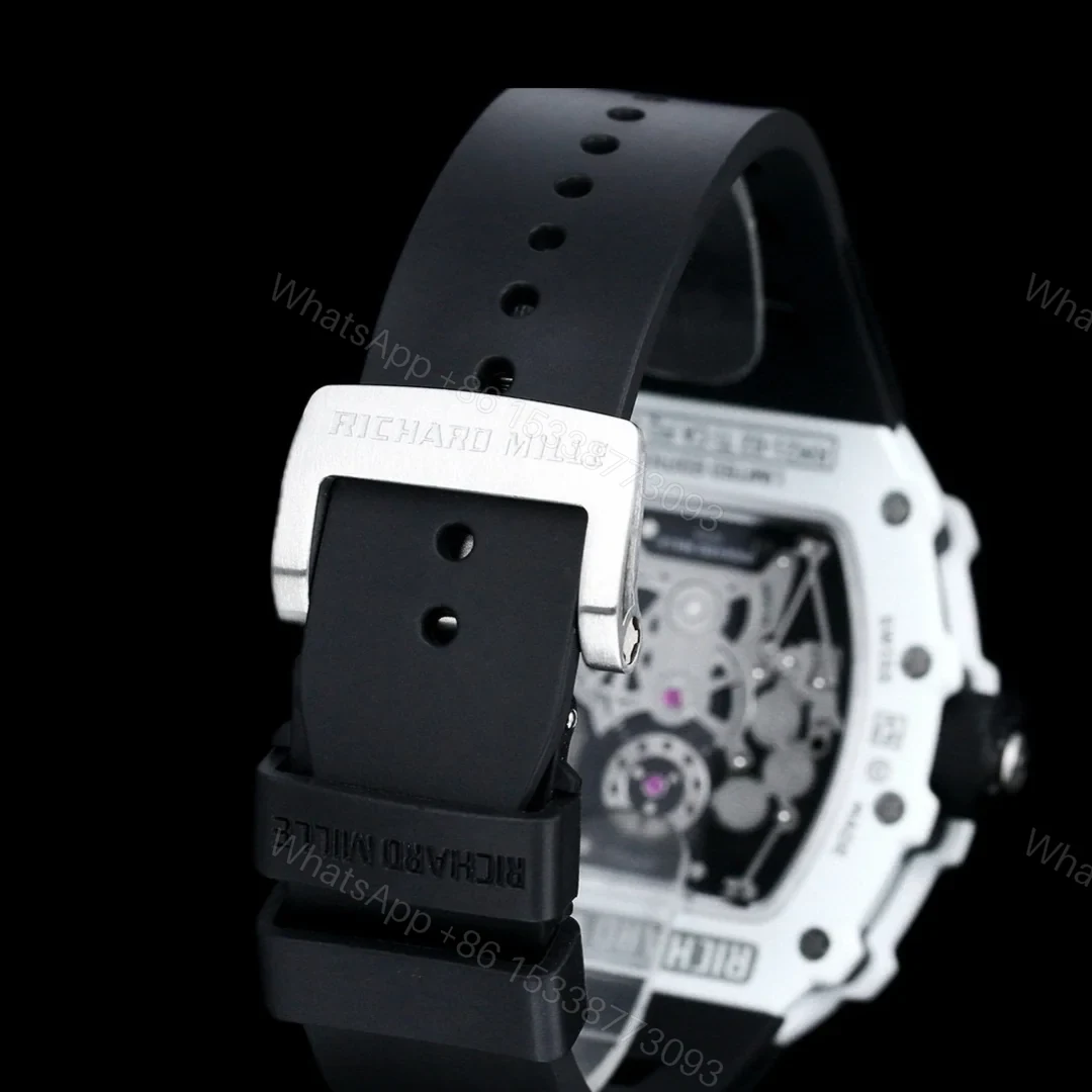 View 9 of Richard Mille RM21-01 Automatic Skeleton Watch 40MM Black Carbon Fiber Case Premium Edition RM-RM21-01-BLK-CARBON-40