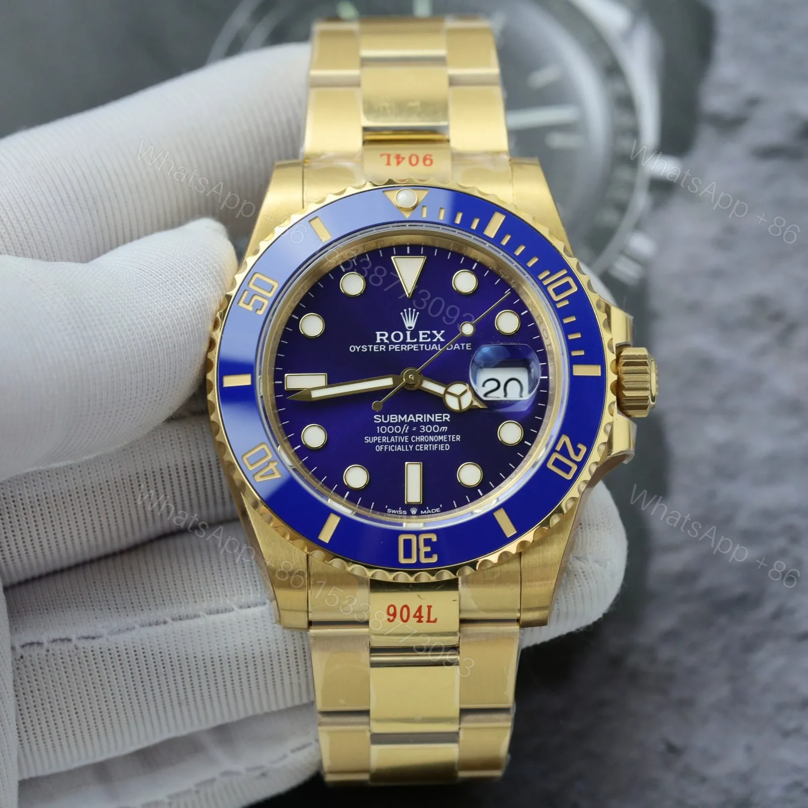 View 2 of Superclone Rolex Submariner Blue Dial 126618LB