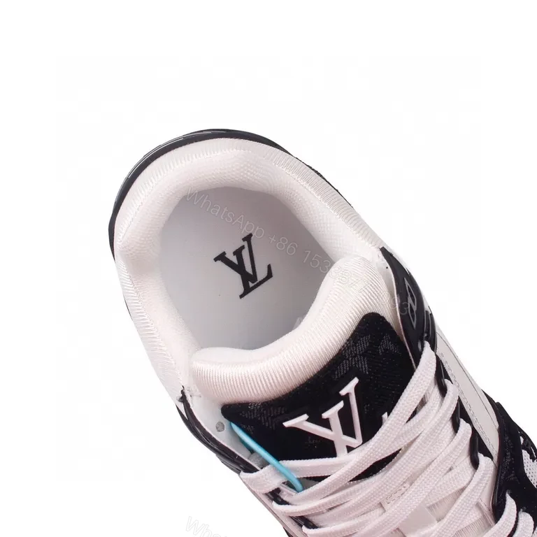 View 2 of Lux LV High-Top Sneakers: Black-White Premium Comfort
