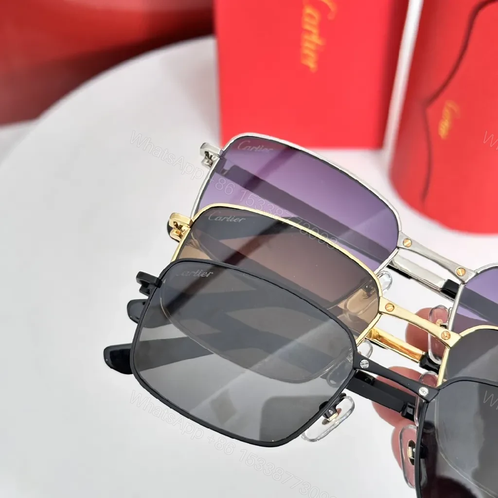 View 6 of Golden Frame Sunglasses with Gradient Lenses, Luxury Metal Flight Style