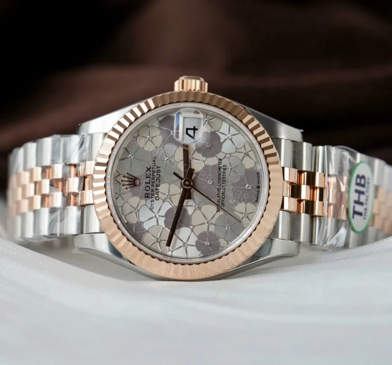 View 3 of Rolex Datejust 31mm Super Clone Women Flower Dial Jubilee Strap
