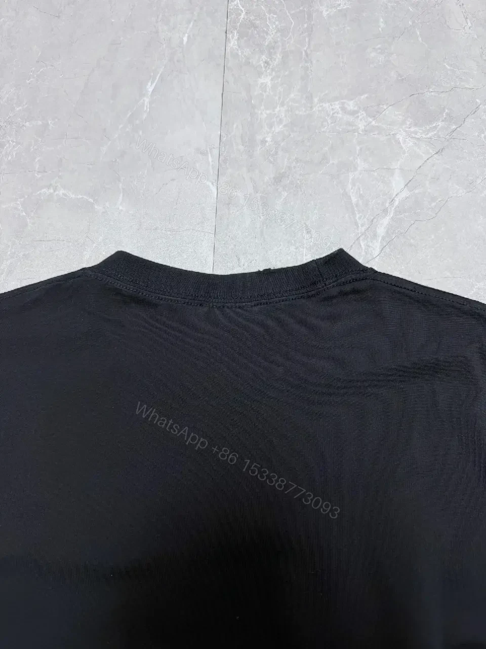 View 3 of Dark Gray Oversized Tee Neon Logo Balenciaga, Crew Neck, Short Sleeve