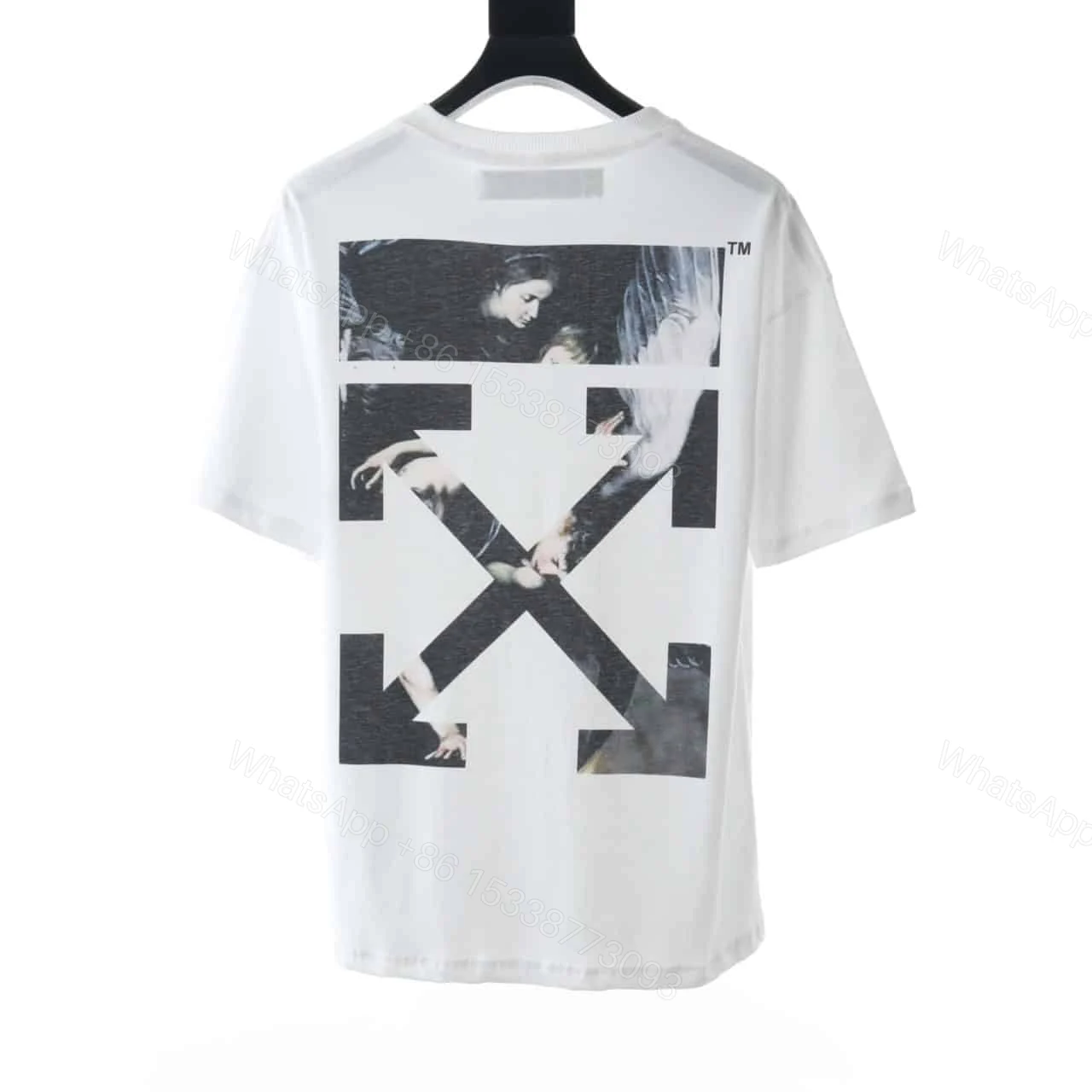 OW ANGEL OIL PAINTING ROUND NECK SHORT SLEEVE — view 1