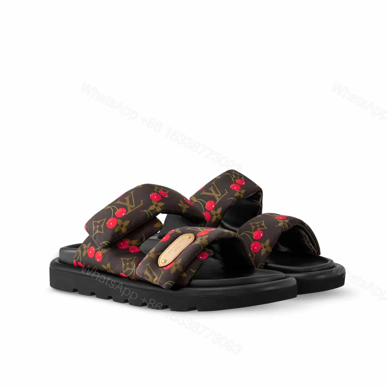 LOUIS VUITTON X TAKASHI MURAKAMI MULE PLANO POOL PILLOW COMFORT CHOCOLATE BROWN 1AHME4 — view 1