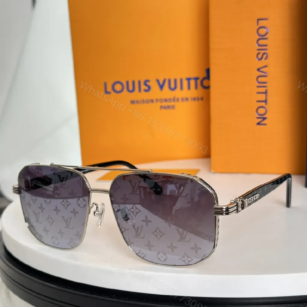 View 6 of Gold-Tone Monogram Luxe Sunglasses: Modern Comfort Delight