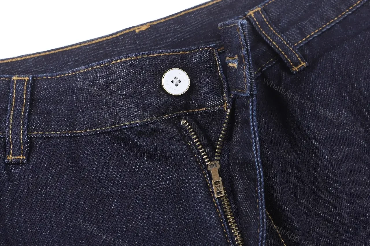 View 7 of Navy Denim Bermuda LV Logo Shorts