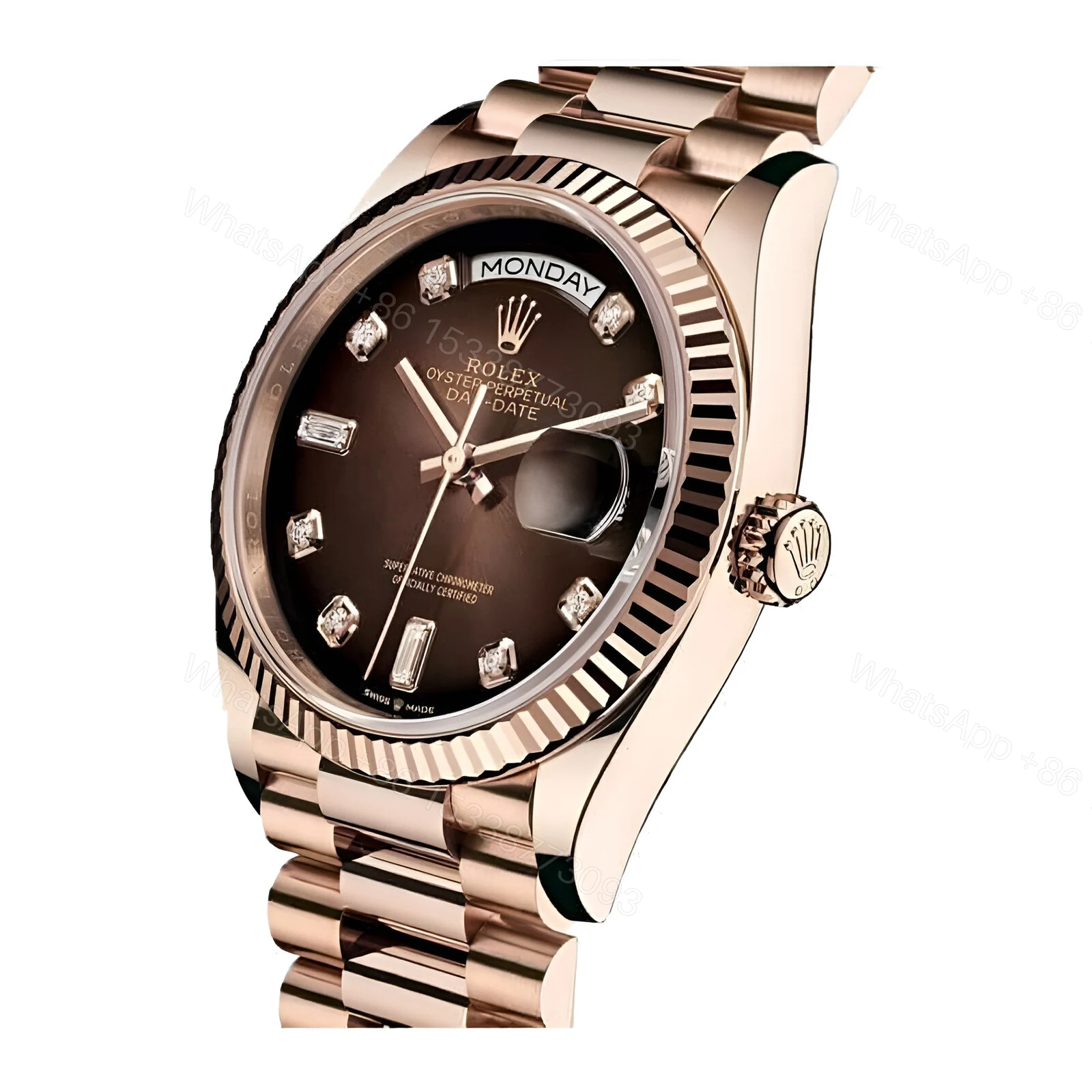View 3 of Rolex Day-Date 128235-0037 Brown Ombre Dial Replica