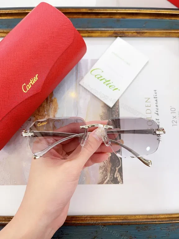 View 8 of Cartier-Inspired Lux Sunglasses: Rose Gradient, Titanium Core