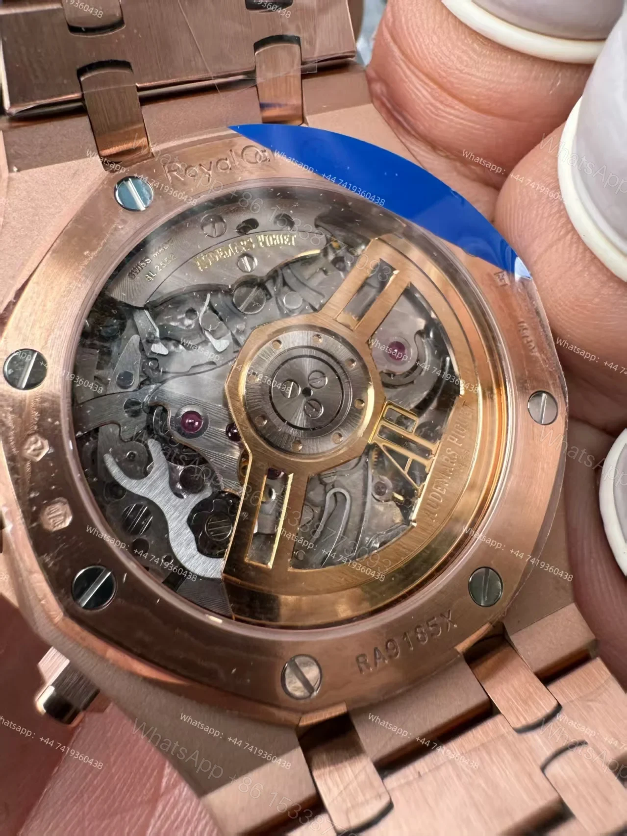 View 18 of Audemars Piguet Super Clone Royal Oak Rose Gold White Dial 26240 Chronograph 41mm Cal.4401