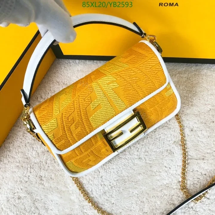 View 6 of Fendi Baguette Bag in Fish-Eye Motif Canvas YS24742 – Stylish Design