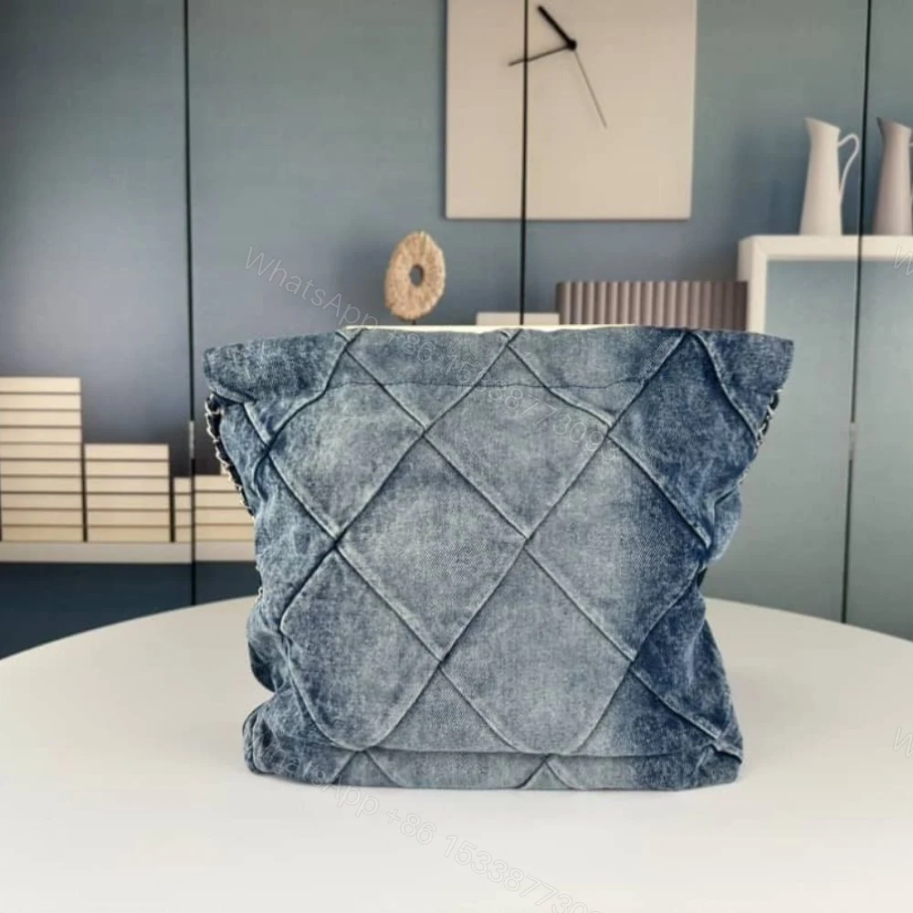 View 4 of Chanel 22 Handbag Washed Denim 36Cm AS3261 B10439 NM981