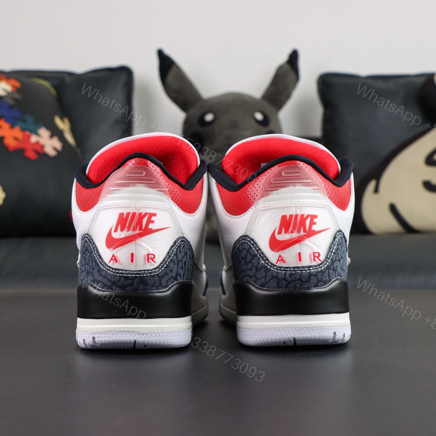 View 7 of Air Jordan 3 Retro Denim SE White/Fire Red