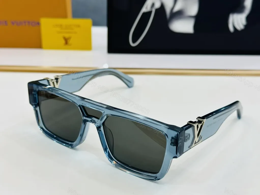 View 9 of Bold Boss Sunglasses - LV Hardware, Polarized UV 100% â€“ Acetate Frame