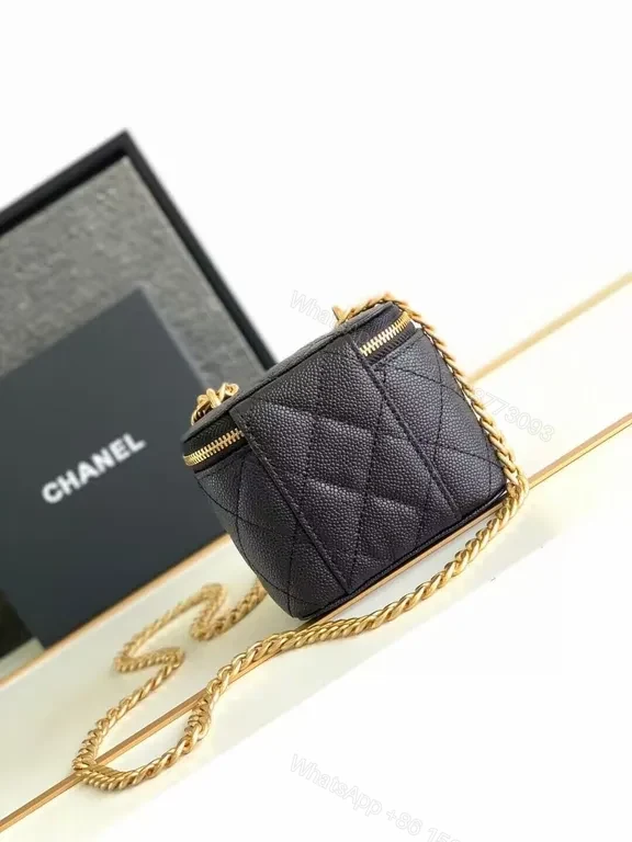 View 2 of Chic Quilted Mini Bag: Gold CC Hardware Hands-Free Luxury