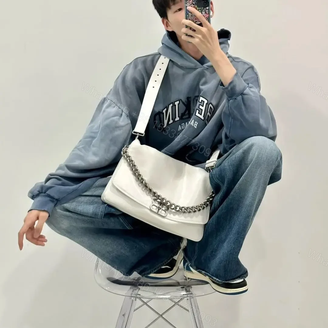 View 10 of 高仿Balenciaga*BBSolt系列腋下包白色M