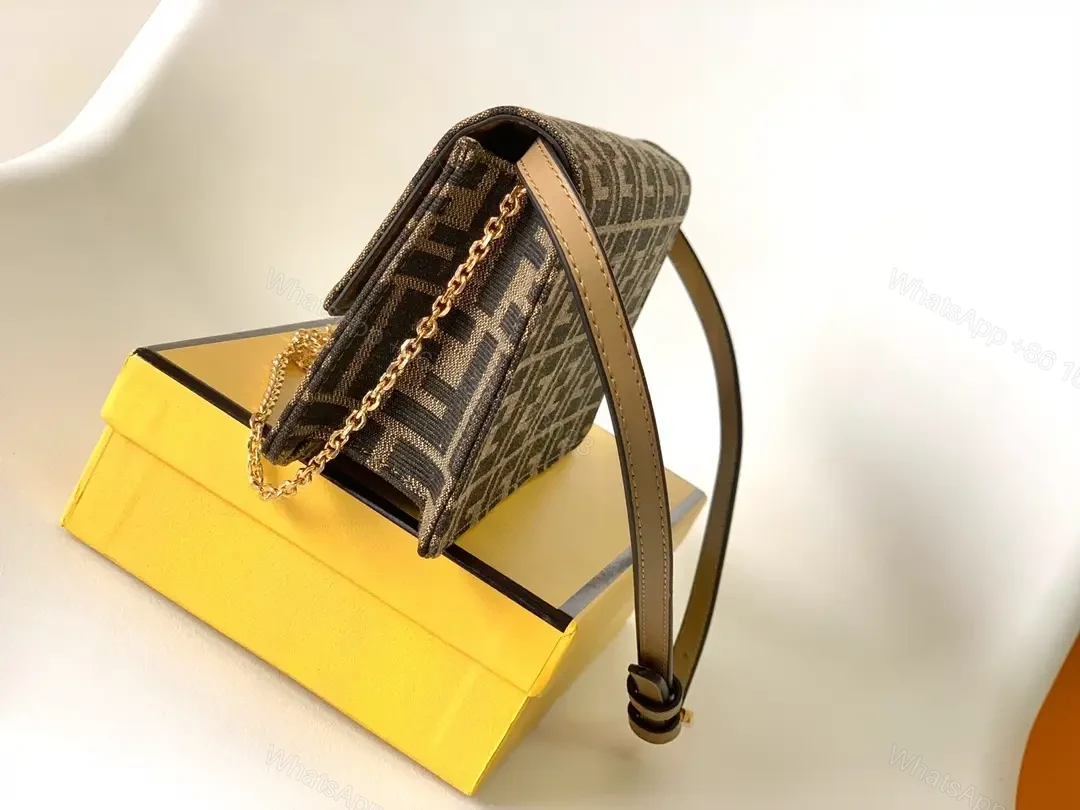 View 7 of Compact Monogram Canvas Bag with Gold Hardware - Luxe Messenger