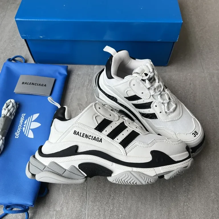 View 8 of White Leather Chunky Sneaker + Bold Balenciaga-Inspired + All-Day Comfort + Versatile Streetwear + Sneaker