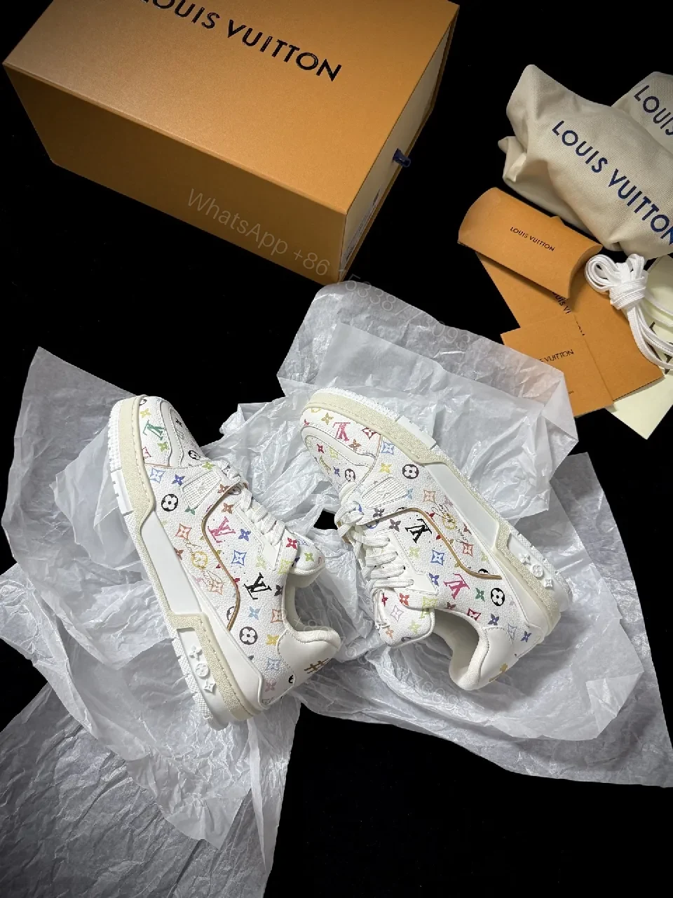 View 9 of Colorful Monogram Sneakers with Signature Details