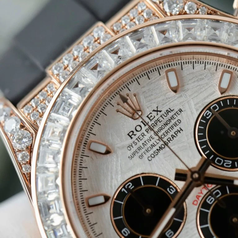 View 3 of Daytona 40mm Best Super Clone 18K Gold Wrapped + Moissanite Baguette Diamonds