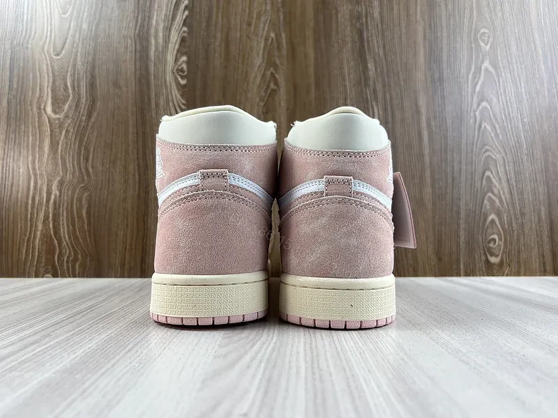 View 7 of Chic Hybrid High-Top Sneakers: Soft Pink & Gray Leather