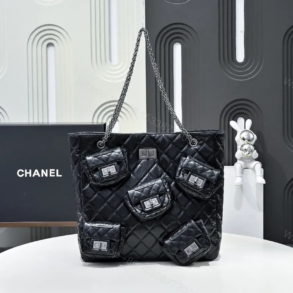 Patchwork Quilted Tote: Modern Utility, Luxe Texture — view 1