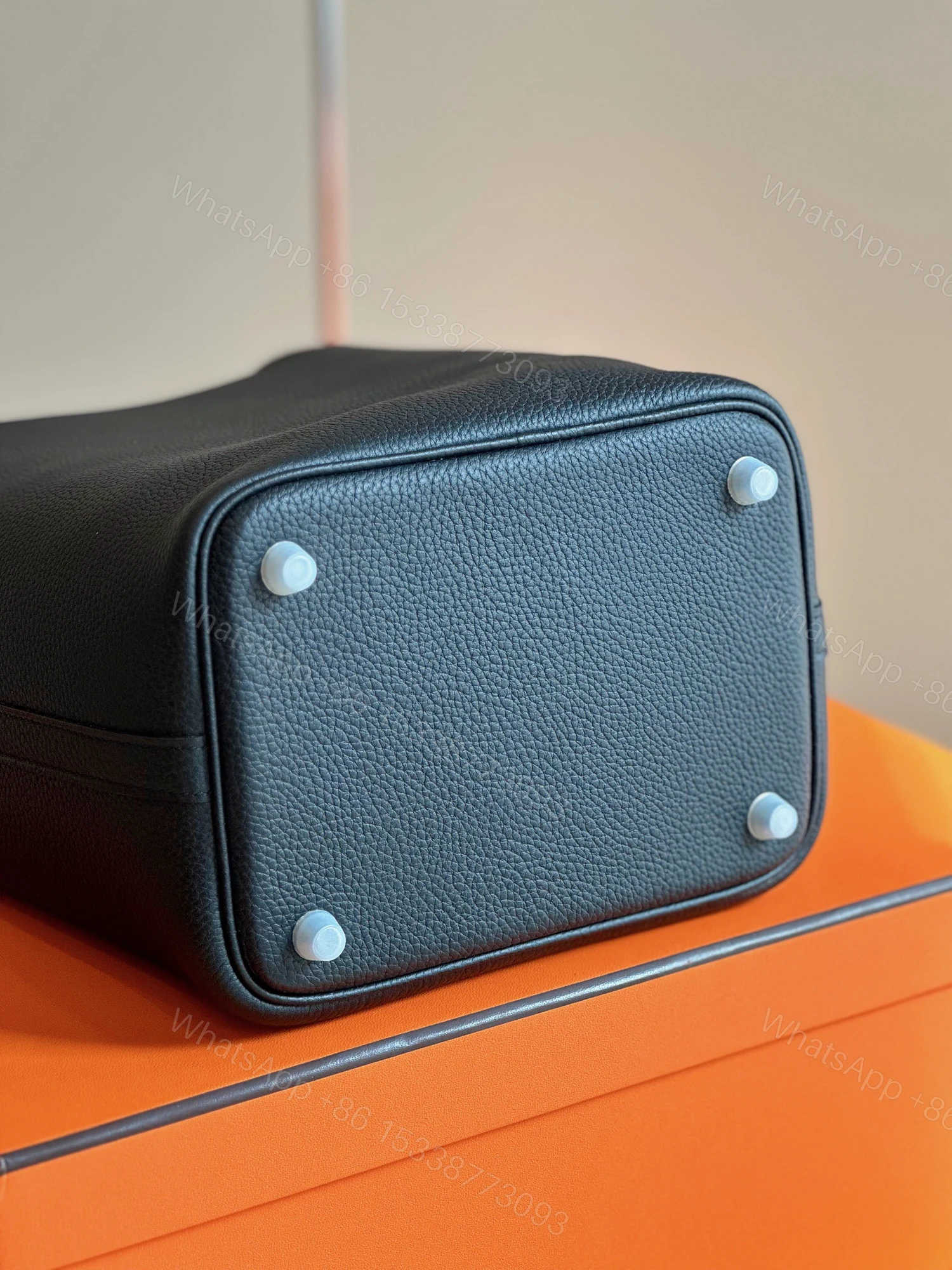View 6 of Hermes Picotin 18 Black Togo Leather Sliver Hardware