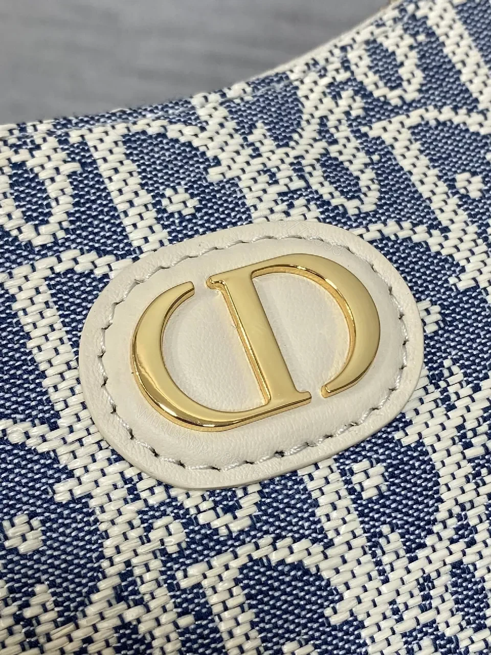 View 9 of Blue Denim Luxe Mini Bag - Gold Hardware, Structured Chic, Everyday