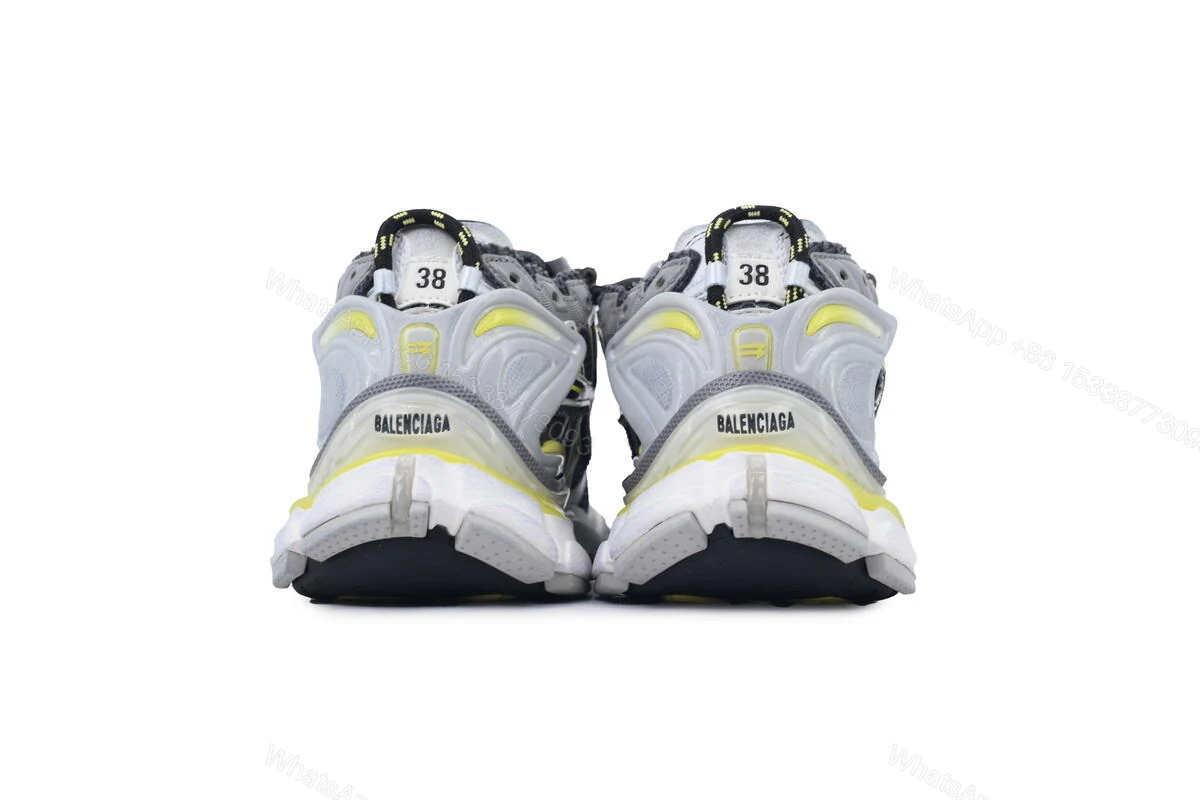 View 2 of Balenciaga Runner Sneaker Grey Black Yellow 772767 W3RMU 1279