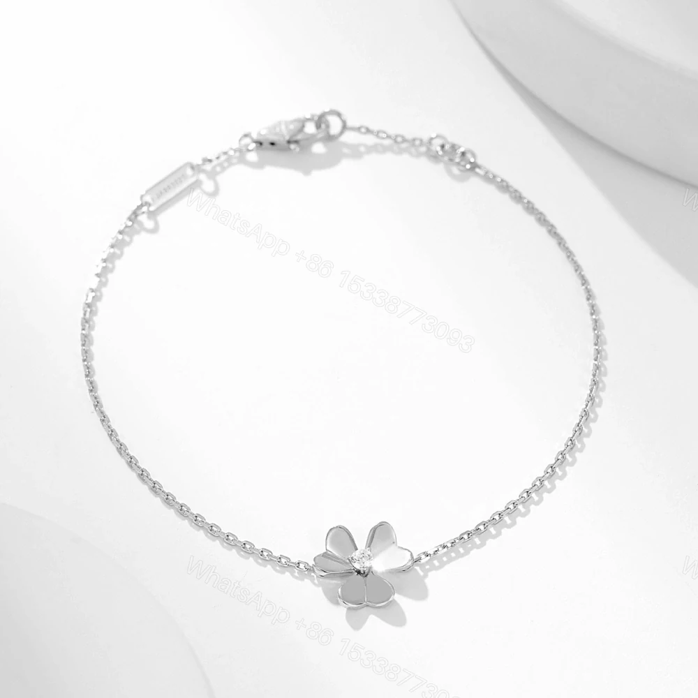高仿首飾VanCleef&Arpels*RP0J500三葉草鑽石白金手鏈 — view 1