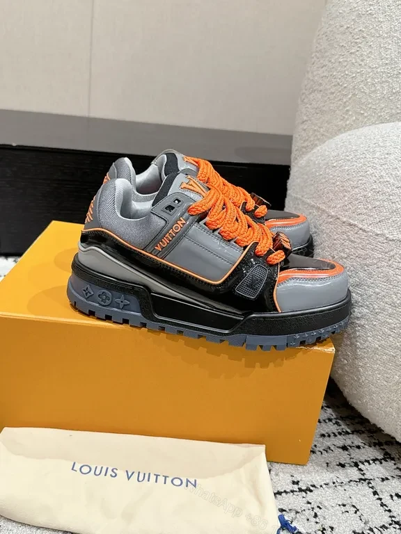 View 2 of Bold Accents Louis Vuittonâ€“Inspired High-Top Sneakers
