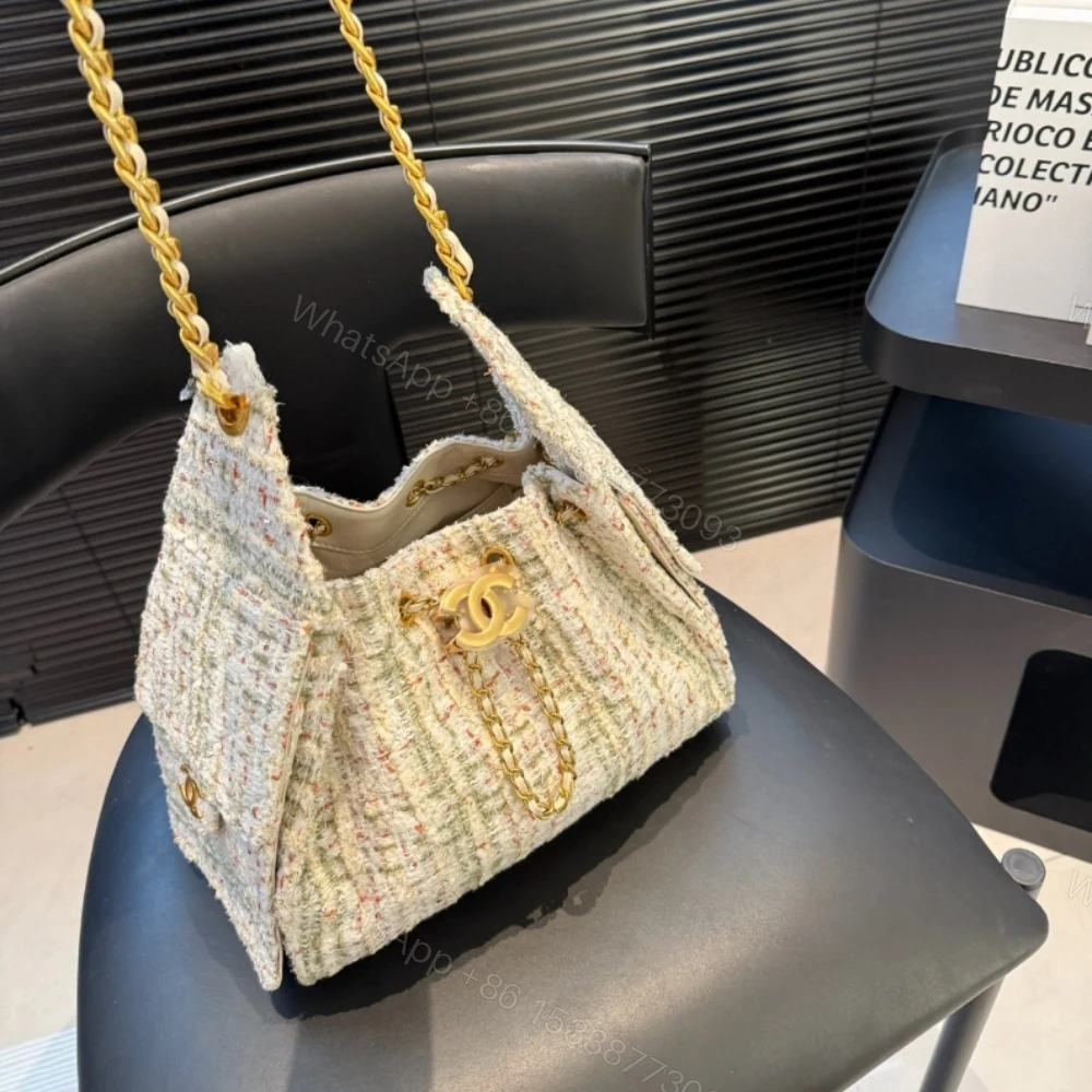 View 4 of CHANEL 25 SMALL HANDBAG TWEED AND GOLD TONE METAL 25CM AS5293 B21178 NR774