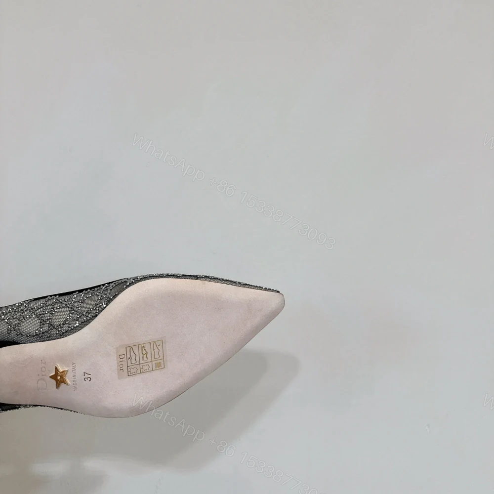 View 9 of 高仿Dior*Capture系列KDH304尖頭燙鑽高踭鞋6.5CM黑色免檢版