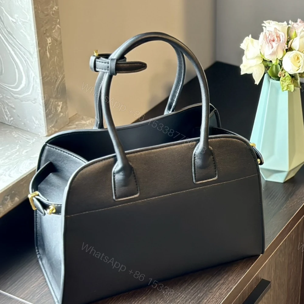 View 3 of PRADA LARGE TOTE BAG WITH BUCKLES BLACK 32CM