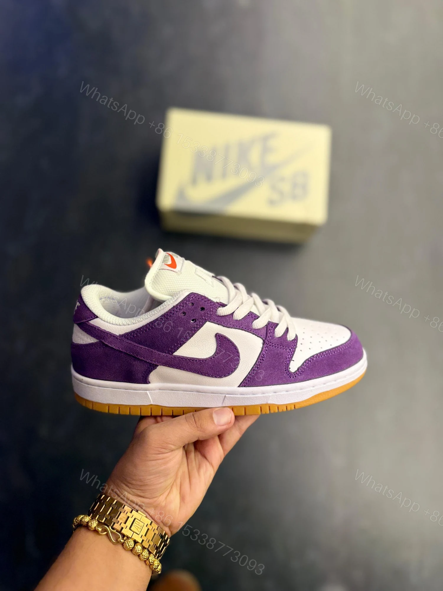 View 3 of Nike Dunk Low Court Purple First Copy Shoes | COD India