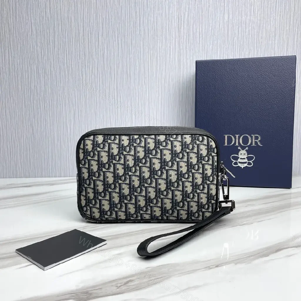 View 3 of Charcoal + Dior Monogram Fabric + Compact Crossbody + Secure Zip + Case