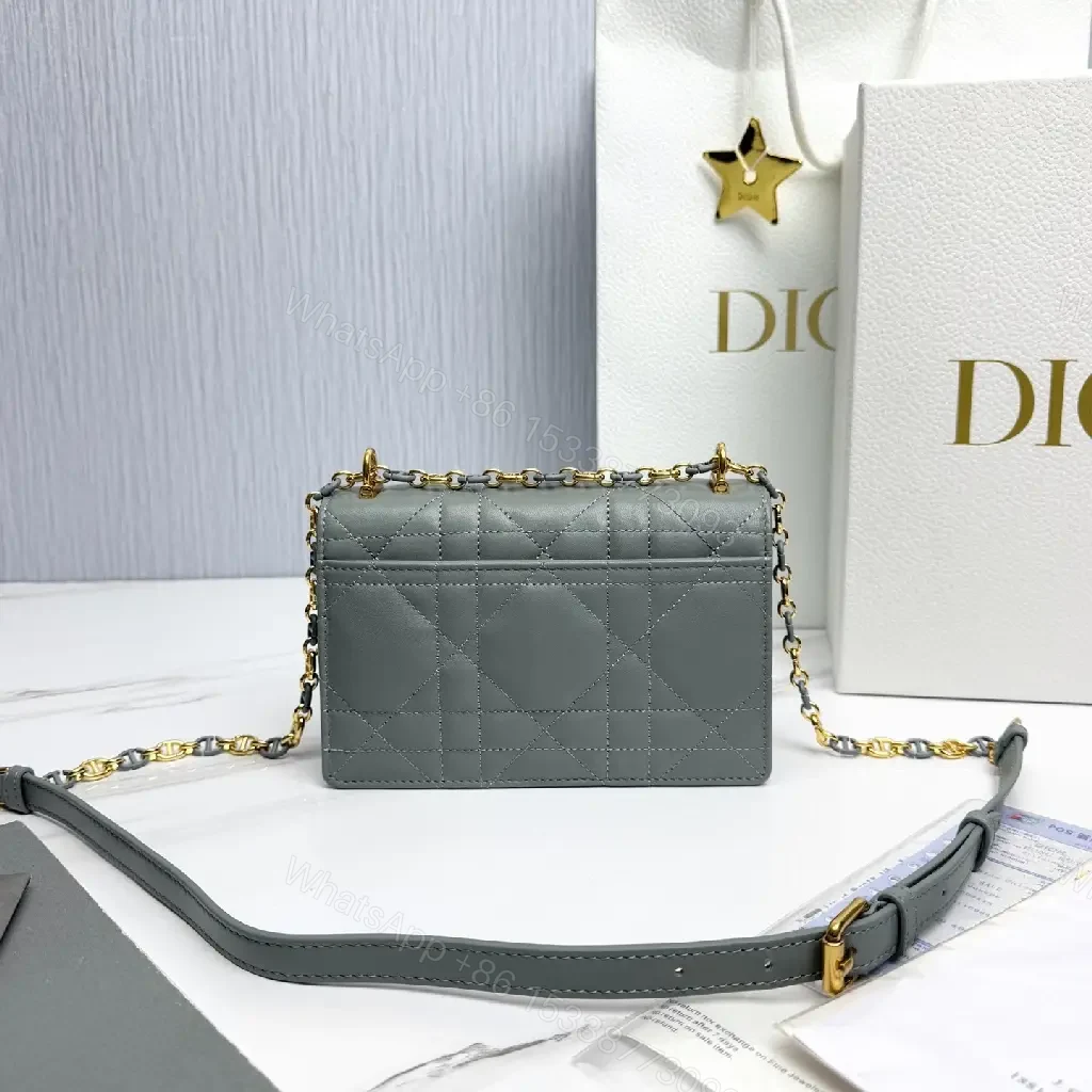 View 6 of Quilted Crossbody with Gold Chain - Luxe Everyday Bag