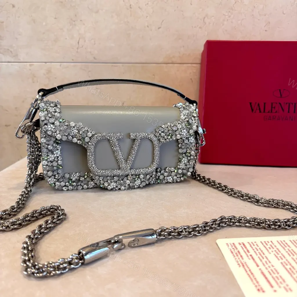 View 6 of Sparkling Crystal-Chain Mini Bag: Luxe Edge Clutch